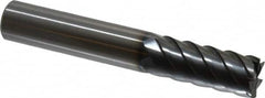 OSG - 5/8", 1-1/2" LOC, 5/8" Shank Diam, 4" OAL, 6 Flute, Solid Carbide Square End Mill - Single End, WXS Finish, Spiral Flute, 45° Helix, Centercutting, Right Hand Cut, Right Hand Flute, Series 4440 - Americas Industrial Supply
