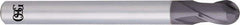 OSG - 3/8" Diam, 3/8" LOC, 2 Flute Solid Carbide Ball End Mill - WXS Finish, Single End, 3-1/2" OAL, 3/8" Shank Diam, Spiral Flute - Americas Industrial Supply