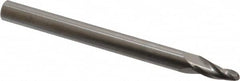 Onsrud - 1/8" Cutting Diam x 1/2" Length of Cut, 2 Flute, Upcut Spiral Router Bit - Uncoated, Right Hand Cut, Solid Carbide, 3" OAL x 1/4" Shank Diam, Ball End Taper - Americas Industrial Supply
