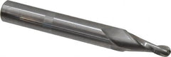 Onsrud - 1/4" Cutting Diam x 1" Length of Cut, 2 Flute, Upcut Spiral Router Bit - Uncoated, Right Hand Cut, Solid Carbide, 4" OAL x 1/2" Shank Diam, Ball End Taper - Americas Industrial Supply
