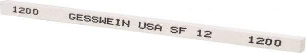 Made in USA - 1200 Grit Aluminum Oxide Square Polishing Stone - Ultra Fine Grade, 5/32" Wide x 4" Long x 5/32" Thick - Americas Industrial Supply