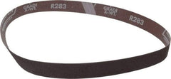 Norton - 1" Wide x 30" OAL, 80 Grit, Aluminum Oxide Abrasive Belt - Aluminum Oxide, Medium, Coated, X Weighted Cloth Backing, Series R283 - Americas Industrial Supply