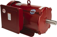 Leeson - 7-1/2 Max hp, 1,800 Max RPM, Electric AC DC Motor - 230 V Input, Single Phase, 215T Frame, Rigid Base Mount, TEFC Enclosure - Americas Industrial Supply