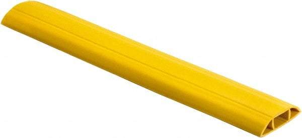 Hubbell Wiring Device-Kellems - 1 Channel, 5 Ft Long, 1-1/4" Max Compatible Cable Diam, Yellow PVC On Floor Cable Cover - 142.24mm Overall Width x 43.18mm Overall Height, 45.98mm Channel Width x 1-1/4" Channel Height - Americas Industrial Supply