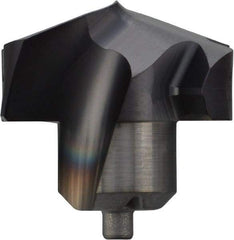 Kennametal - Series KenTIP, 16mm Diam Grade KCP15 140° Replaceable Drill Tip - Carbide, AlTiN Finish, U Seat Size - Americas Industrial Supply