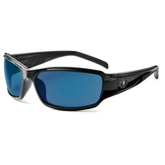 Thor Blue Mirror Lens Black Safety Glasses - Americas Industrial Supply