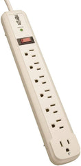 Tripp-Lite - 7 Outlets, 120 VAC15 Amps, 4' Cord, Power Outlet Strip - Floor, Keyhole Mount, 5-15 NEMA Configuration, 12.4" Strip - Americas Industrial Supply