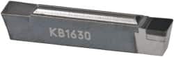 Kennametal - 0300A4 EST Grade KB1630, 0.118" Cutting Width PCBN Grooving & Turning Insert - 0.079" Max Depth of Cut, Neutral, 0.031" Corner Radius, Uncoated - Americas Industrial Supply