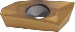 Kennametal - EP1808 GE Grade KC725M Carbide Milling Insert - TiN/TiCN/TiN Finish, 1/32" Corner Radius - Americas Industrial Supply