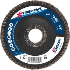 ‎4-1/2″ Tiger Paw Abrasive Flap Disc, Angled, Phenolic Backing, 80Z, 7/8″ Arbor Hole - Americas Industrial Supply