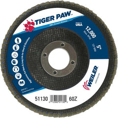 5″ Tiger Paw Abrasive Flap Disc, Flat, Phenolic Backing, 60Z, 7/8″ Arbor Hole - Americas Industrial Supply