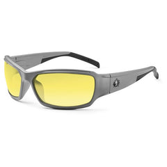 Thor Yellow Lens Matte Gray Safety Glasses - Americas Industrial Supply