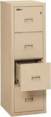 FireKing - 17-3/4" Wide x 52-3/4" High x 22-1/8" Deep, 4 Drawer Vertical File - Steel, Parchment - Americas Industrial Supply