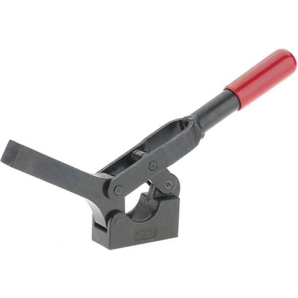 De-Sta-Co - 600 Lb Holding Capacity, Horizontal Handle, Manual Hold Down Toggle Clamp - 69° Handle Movement, 90° Bar Opening, Solid Bar, Solid Base, Oxide Finish, Forged Alloy Steel - Americas Industrial Supply