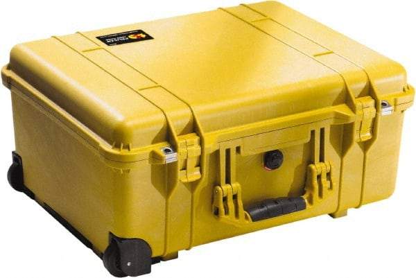 Pelican Products, Inc. - 17-59/64" Wide x 10-27/64" High, Clamshell Hard Case - Yellow, Polyethylene - Americas Industrial Supply