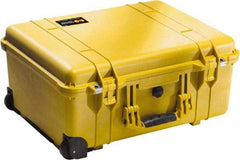 Pelican Products, Inc. - 17-59/64" Wide x 10-27/64" High, Clamshell Hard Case - Yellow, Polyethylene - Americas Industrial Supply