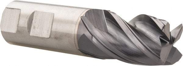 SGS - 1", 4 Flute, Single End, Solid Carbide, 0.06" Corner Radius End Mill - 4" OAL, 30° Helix, Right Hand Flute, 1-1/2" LOC, Right Hand Cut - Americas Industrial Supply