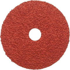 3M - 5" Diam 7/8" Hole 36+ Grit Fiber Disc - Very Coarse Grade, Ceramic, 12,000 Max RPM, Series 987C - Americas Industrial Supply