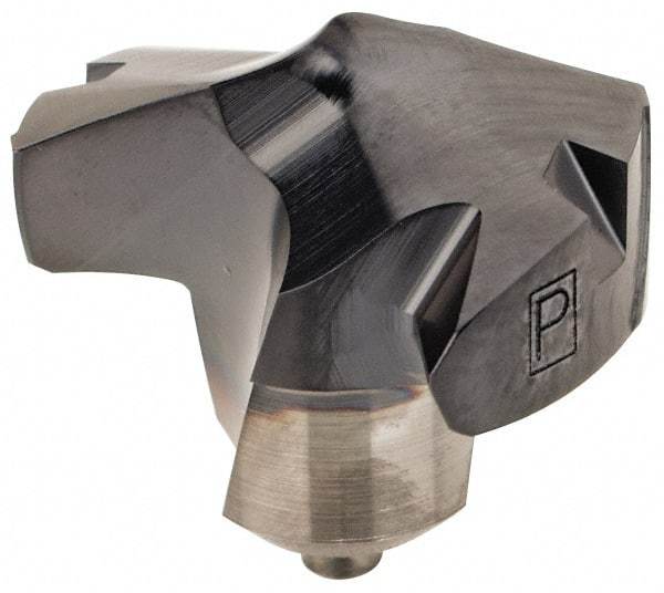 Kennametal - Series KenTIP, 12.7mm Diam Grade KCP15 140° Replaceable Drill Tip - Carbide, AlTiN Finish, O Seat Size - Americas Industrial Supply