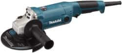 Makita - 6" Wheel Diam, 10,000 RPM, Corded Angle & Disc Grinder - 5/8-11 Spindle, 120 Volts, 10.5 Amps - Americas Industrial Supply