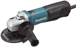 Makita - 5" Wheel Diam, 11,500 RPM, Corded Angle & Disc Grinder - 5/8-11 Spindle, 120 Volts, 13 Amps - Americas Industrial Supply