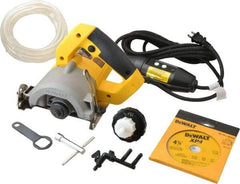 DeWALT - 4-3/8" Blade Diam, Tile Saw - 13,000 RPM, 120 Volts, 10.8 Amps, 20mm Arbor - Americas Industrial Supply