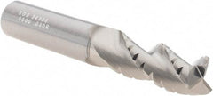 SGS - 1/2" Diam, 1-1/4" LOC, 3 Flute Solid Carbide 0.03" Corner Radius Roughing End Mill - TiB2 Finish, 3-1/4" OAL, 1/2" Shank Diam, Single End, Centercutting, 38° Helix - Americas Industrial Supply