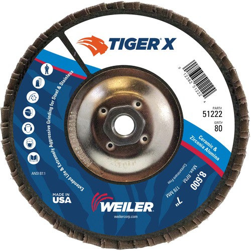 7X5/8-11 ARBOR 80X FLAP DISC - Americas Industrial Supply