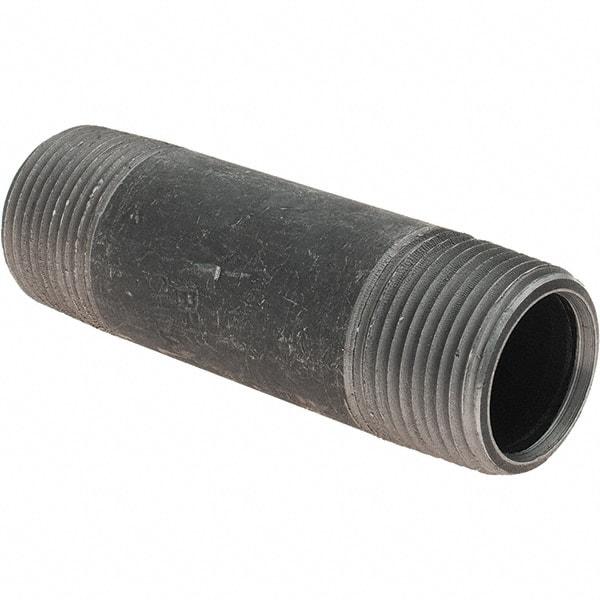 Value Collection - 1" Diam x 4" Long Steel Black Pipe Nipple - Threaded - Americas Industrial Supply