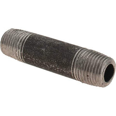 Value Collection - 1/8" Diam x 1-1/2" Long Black Pipe Nipple - Threaded - Americas Industrial Supply