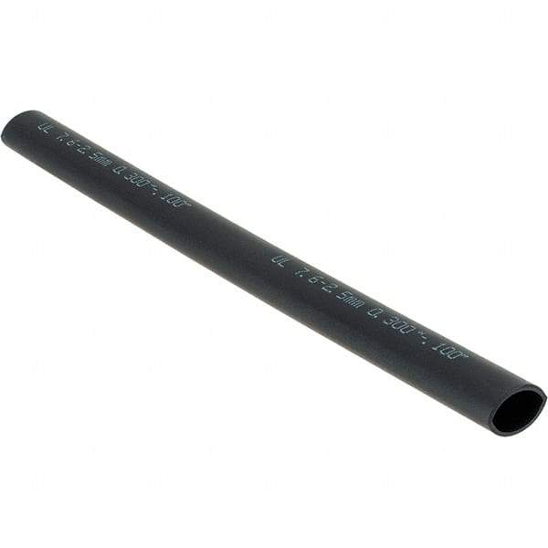 Value Collection - 6" Long Heat Shrink Electrical Tubing - Black - Americas Industrial Supply