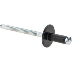 Made in USA - Aluminum Peel Blind Rivet - Aluminum Mandrel, 0.046" to 0.0203" Grip, 3/16" Head Diam, - Americas Industrial Supply