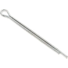 Value Collection - 1/8" Diam x 2" Long Extended Prong Cotter Pin - Grade 2, Zinc-Plated, Steel - Americas Industrial Supply