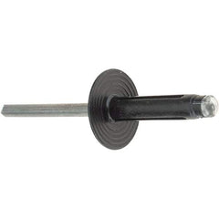 Made in USA - Black Aluminum Automotive Rivets-Peel - Blind Rivet - Leg Retention Style - Americas Industrial Supply