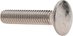 Value Collection - 5/16-18 UNC 1-1/2" Length Under Head, Standard Square Neck, Carriage Bolt - 18-8 Stainless Steel, Uncoated - Americas Industrial Supply