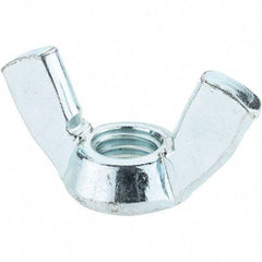 Value Collection - 1/2-13 UNC, Zinc Plated, Steel Type A Wing Nut - 1.94" Wing Span, 1" Wing Span - Americas Industrial Supply