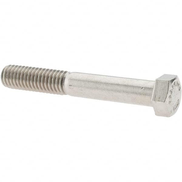 Hex Head Cap Screw: 7/16-14 x 3″, Grade 316 Stainless Steel, Uncoated Partially Threaded