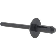 Value Collection - Nylon Open End Blind Rivet - 5/32" to 1/4" Grip, 17mm Head Diam, - Americas Industrial Supply