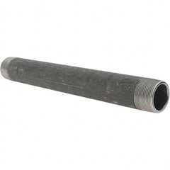 Value Collection - Schedule 80, 1-1/4" Diam x 13" Long Steel Black Pipe Nipple - Threaded - Americas Industrial Supply