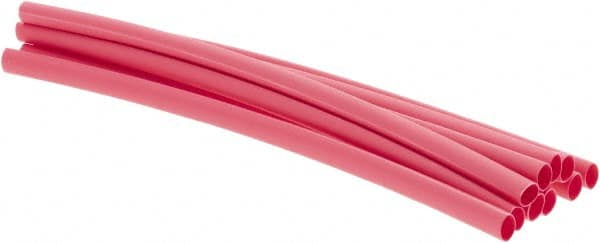 Value Collection - 6" Long Heat Shrink Electrical Tubing - Red - Americas Industrial Supply