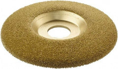 KUTZALL - 4-1/2" Wheel Diam, 7/8" Arbor Hole, Type 27 Depressed Center Wheel - Tungsten Carbide, 15,000 Max RPM - Americas Industrial Supply