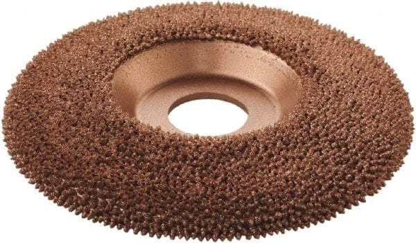 KUTZALL - 4-1/2" Wheel Diam, 7/8" Arbor Hole, Depressed Center Wheel - Very Coarse Grade, Tungsten Carbide, 15,000 Max RPM - Americas Industrial Supply