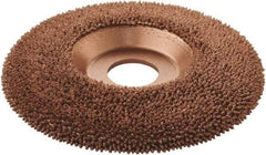 KUTZALL - 4-1/2" Wheel Diam, 7/8" Arbor Hole, Depressed Center Wheel - Very Coarse Grade, Tungsten Carbide, 15,000 Max RPM - Americas Industrial Supply