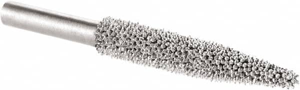 KUTZALL - 1/4" Cut Diam, 1/4" Shank Diam, Taper Head Burr - Carbide - Americas Industrial Supply