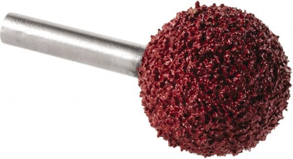 KUTZALL - 1" Cut Diam, 1/4" Shank Diam, Ball Head Burr - Carbide - Americas Industrial Supply