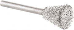 KUTZALL - 3/8" Cut Diam, 1/8" Shank Diam, Inverted Cone Head Burr - Carbide - Americas Industrial Supply