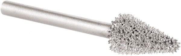 KUTZALL - 1/4" Cut Diam, 1/8" Shank Diam, Taper Head Burr - Carbide - Americas Industrial Supply