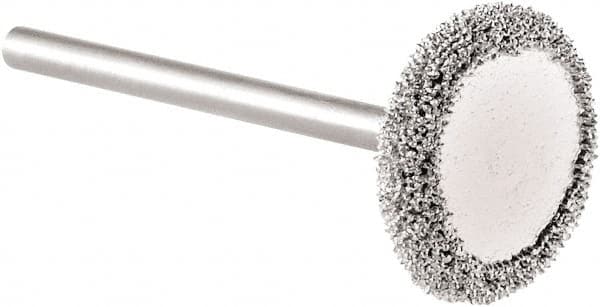 KUTZALL - 3/4 Inch Head Diameter, 1/8 Inch Head Thick, 1/8 Inch Shank Diameter, Rotary Tool Disc - Tungsten Carbide Abrasive, Brazed Bond, Hard Density/Hardness, Coarse Grade, 25,000 Max RPM, For Use with Dremel Rotary Tools - Americas Industrial Supply