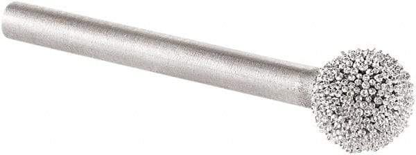 KUTZALL - 1/4" Cut Diam, 1/8" Shank Diam, Ball Head Burr - Carbide - Americas Industrial Supply