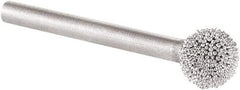 KUTZALL - 1/4" Cut Diam, 1/8" Shank Diam, Ball Head Burr - Carbide - Americas Industrial Supply